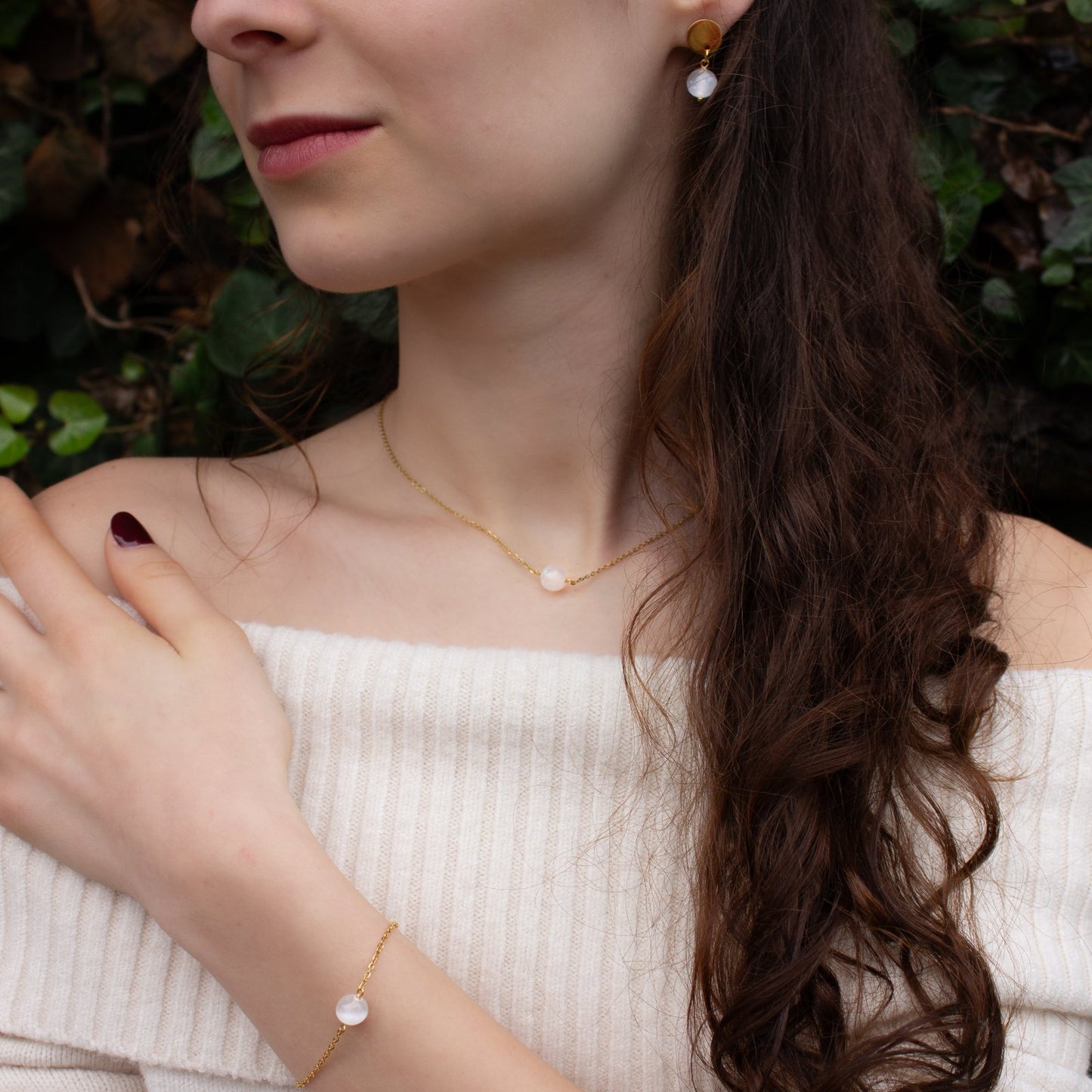 COLLANA PUNTO LUCE CON PIETRA