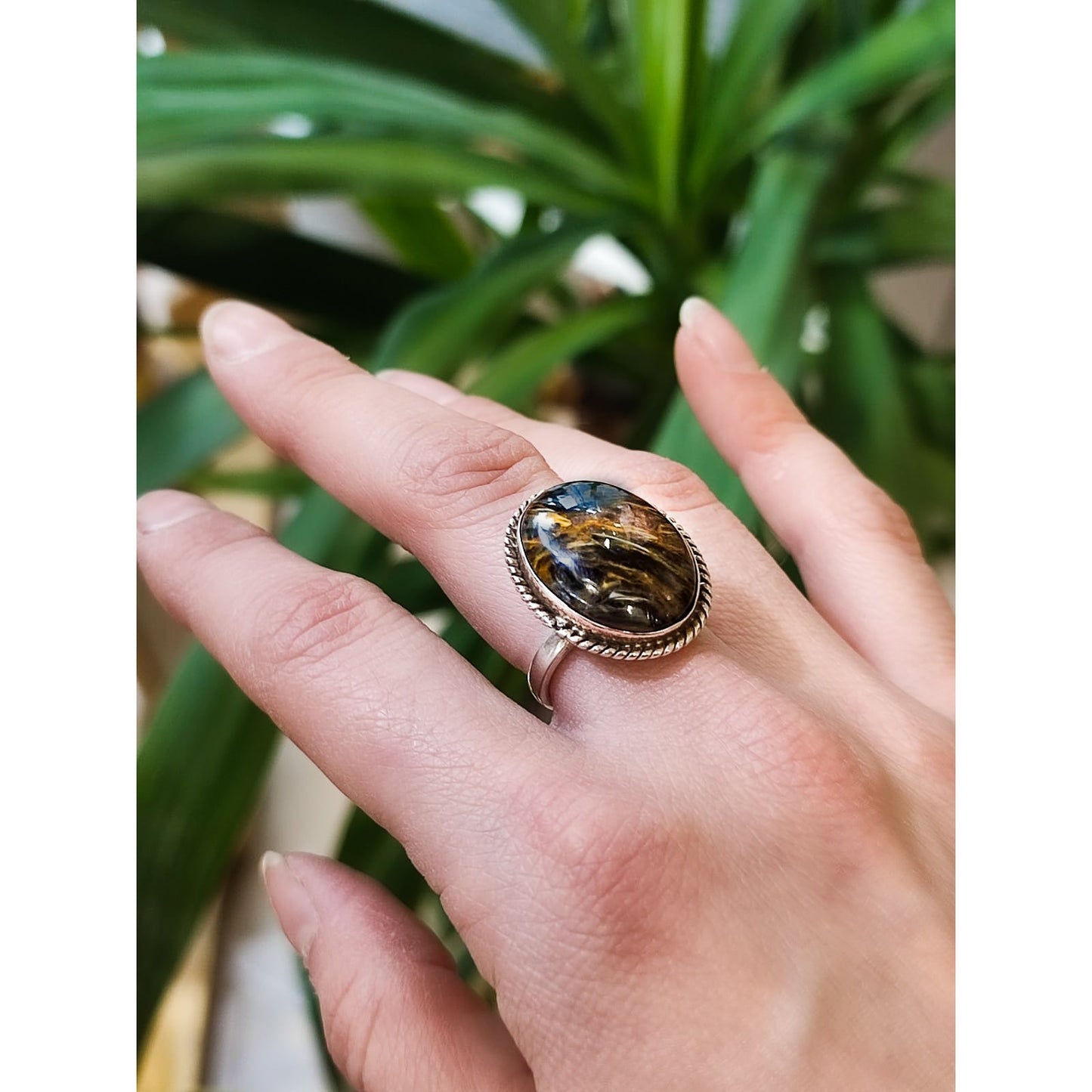 ANELLO IN ARGENTO E PIETERSITE - MARYSTE'