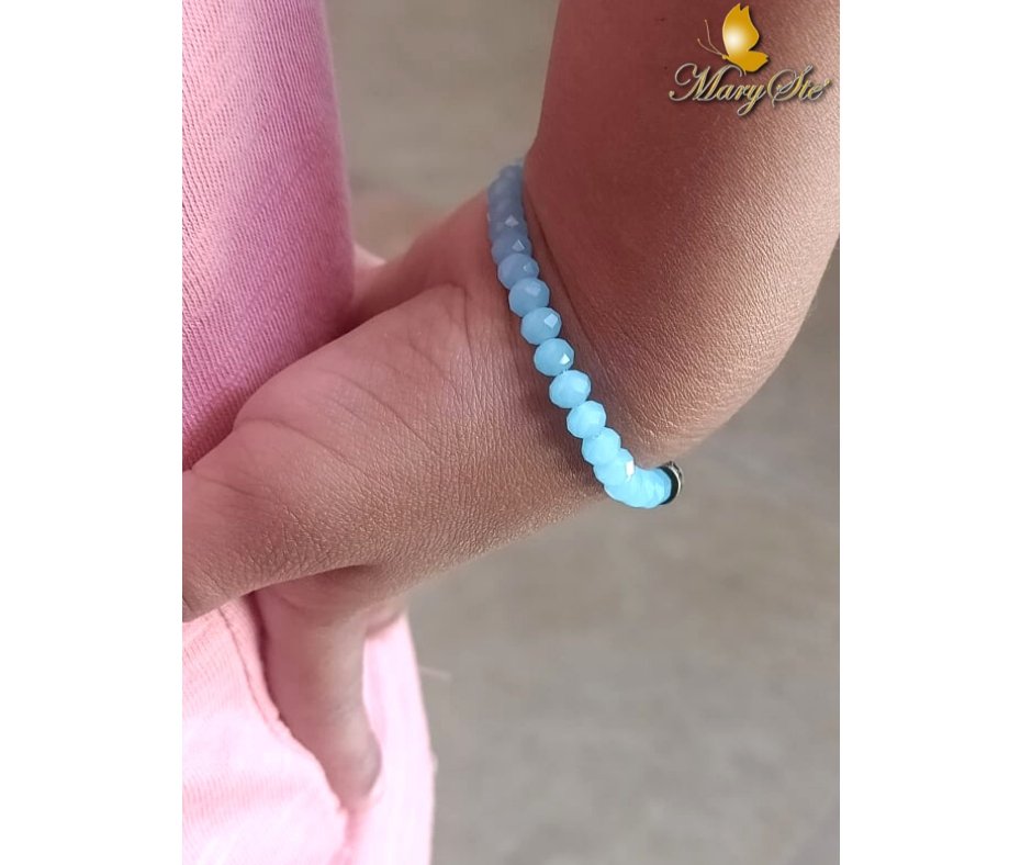 BRACCIALE BABY CON CRISTALLINI AZZURRI - MARYSTE'