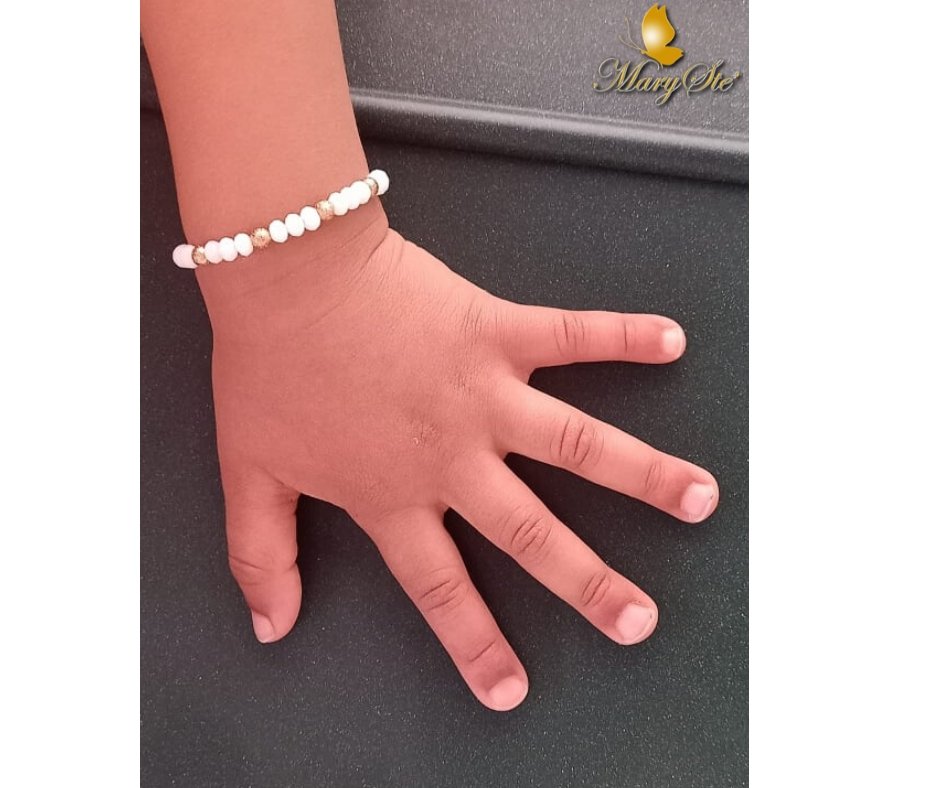 BRACCIALE BABY CRISTALLINI BIANCHI - MARYSTE'