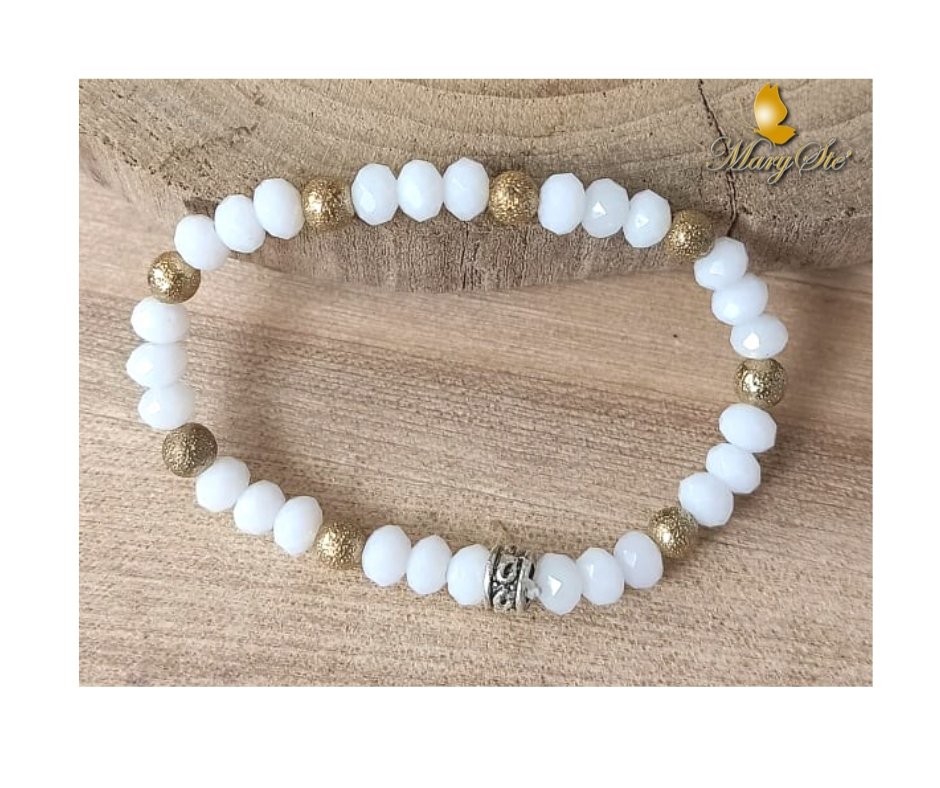 BRACCIALE BABY CRISTALLINI BIANCHI - MARYSTE'