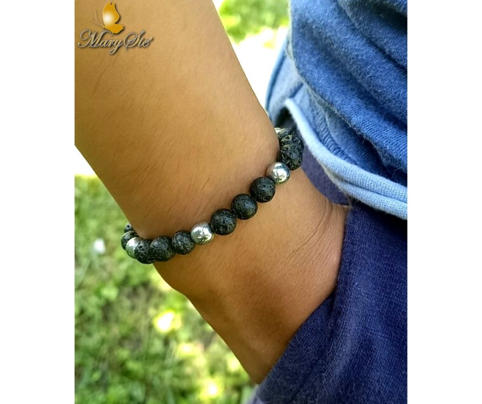 BRACCIALE BAMBINO PIETRA LAVICA - MARYSTE'