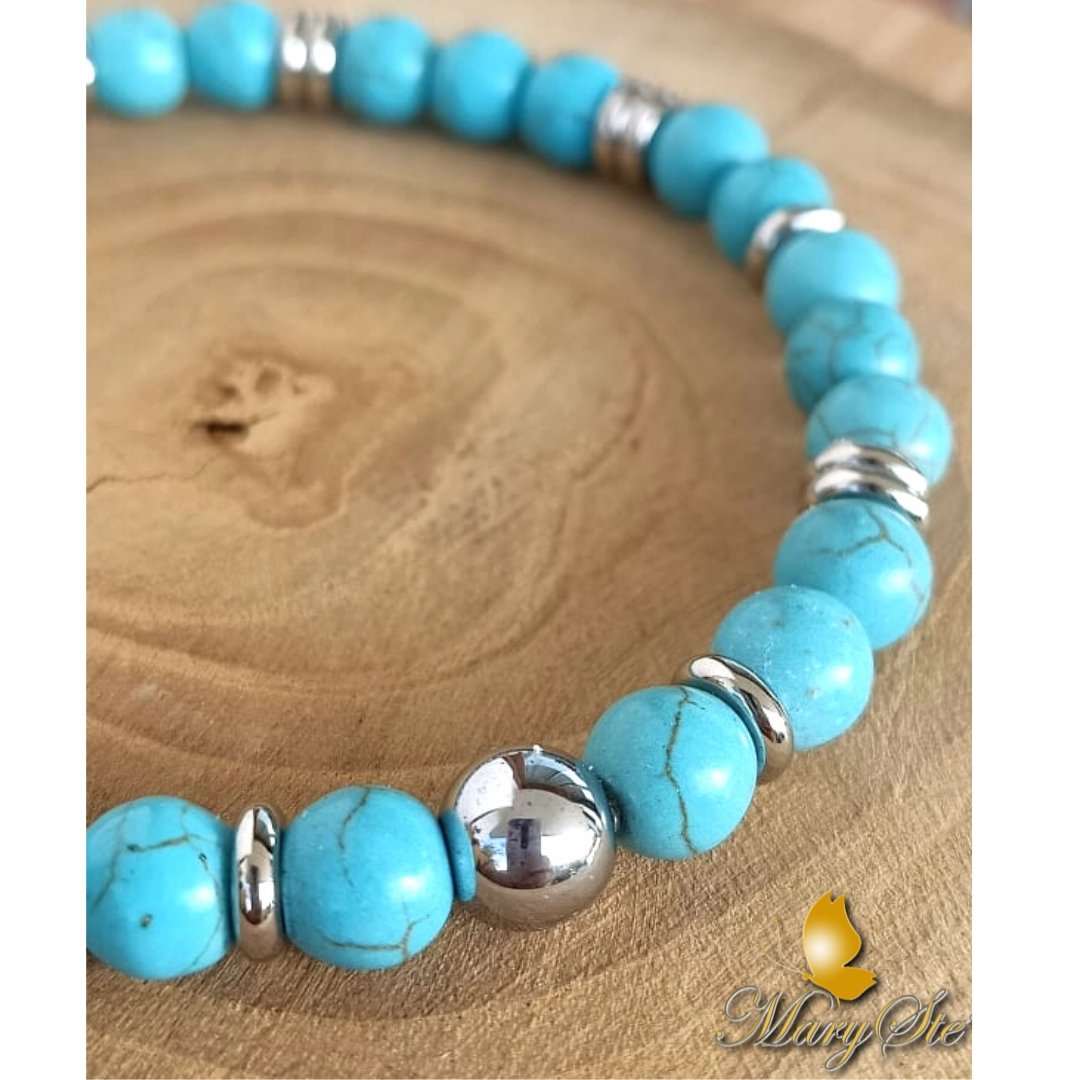 BRACCIALE ELASTICO DA UOMO PASTA DI TURCHESE - MARYSTE'
