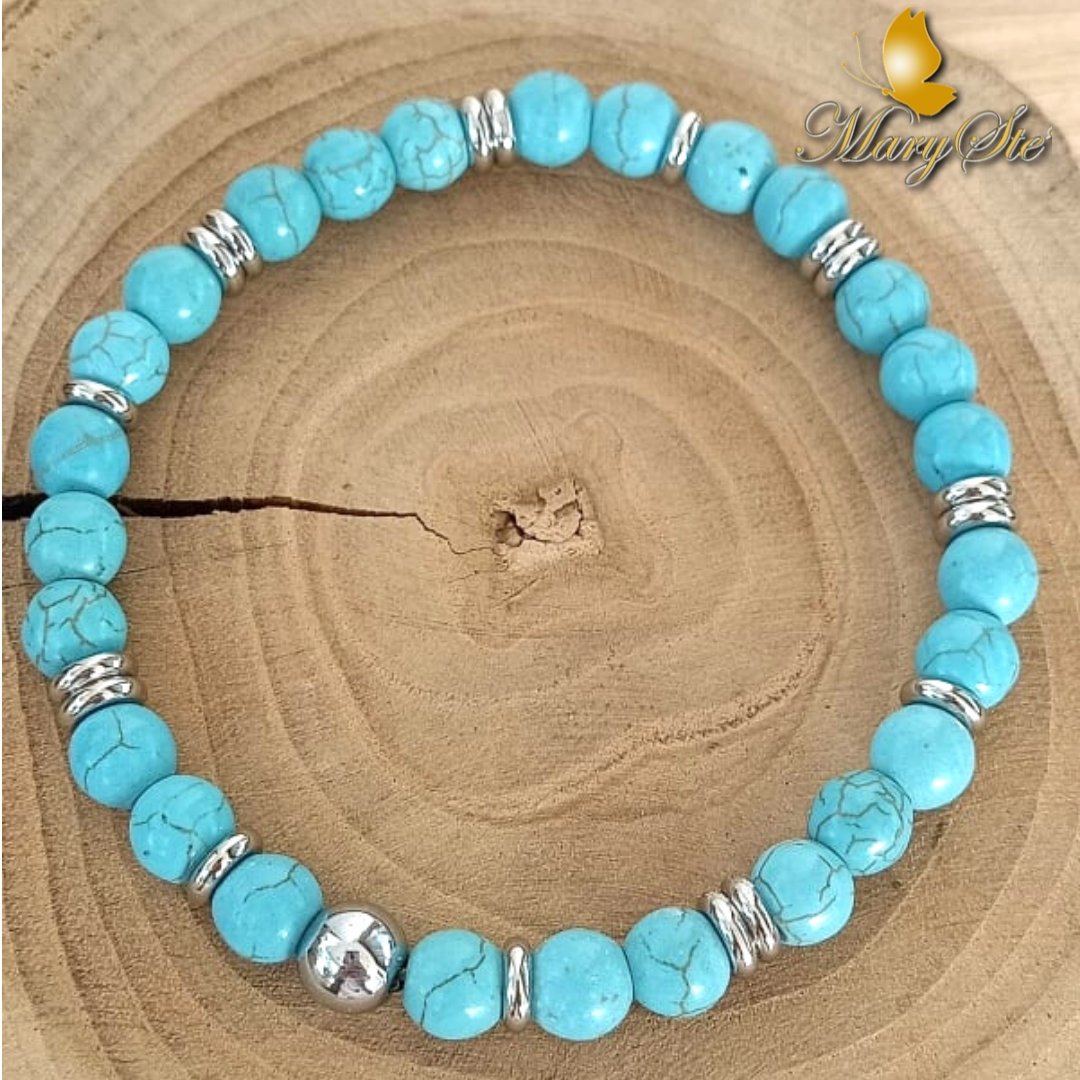 BRACCIALE ELASTICO DA UOMO PASTA DI TURCHESE - MARYSTE'