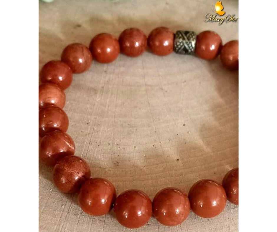 BRACCIALE ELASTICO DIASPRO ROSSO - MARYSTE'