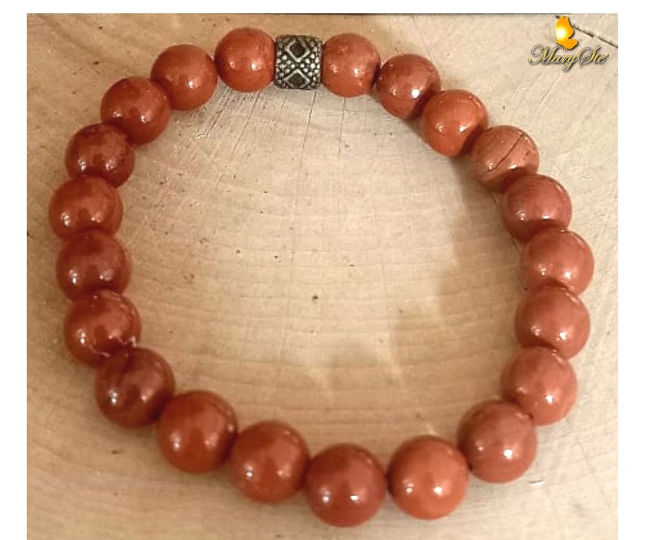 BRACCIALE ELASTICO DIASPRO ROSSO - MARYSTE'