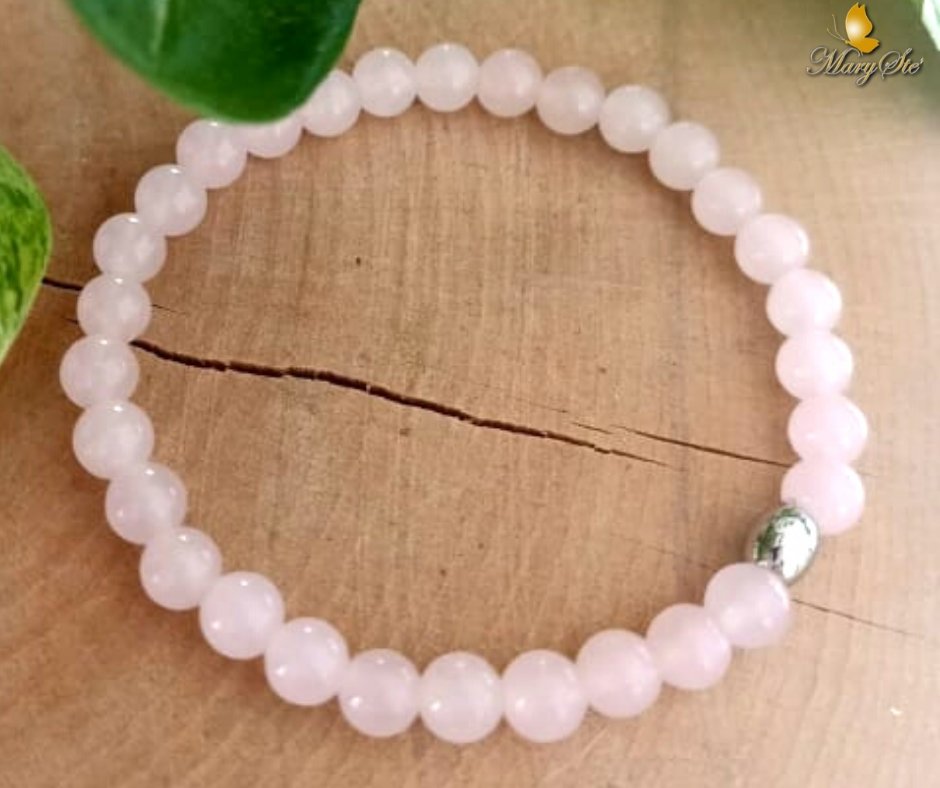 BRACCIALE ELASTICO QUARZO ROSA - MARYSTE'