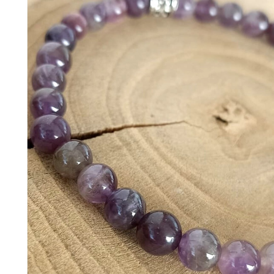 BRACCIALE ELASTICO UOMO AMETISTA - MARYSTE'