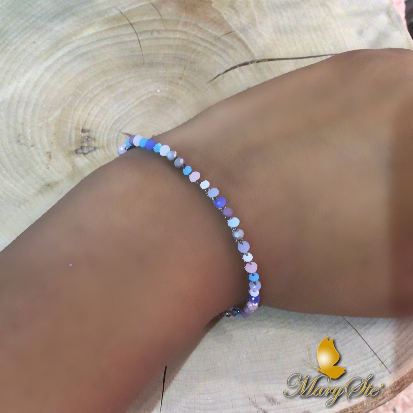 BRACCIALE FILO DI SETA CON CRISTALLINI - MARYSTE'