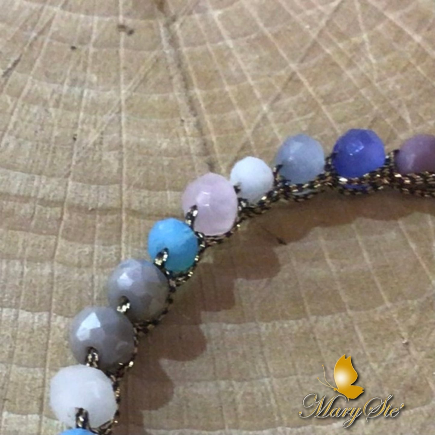 BRACCIALE FILO DI SETA CON CRISTALLINI - MARYSTE'