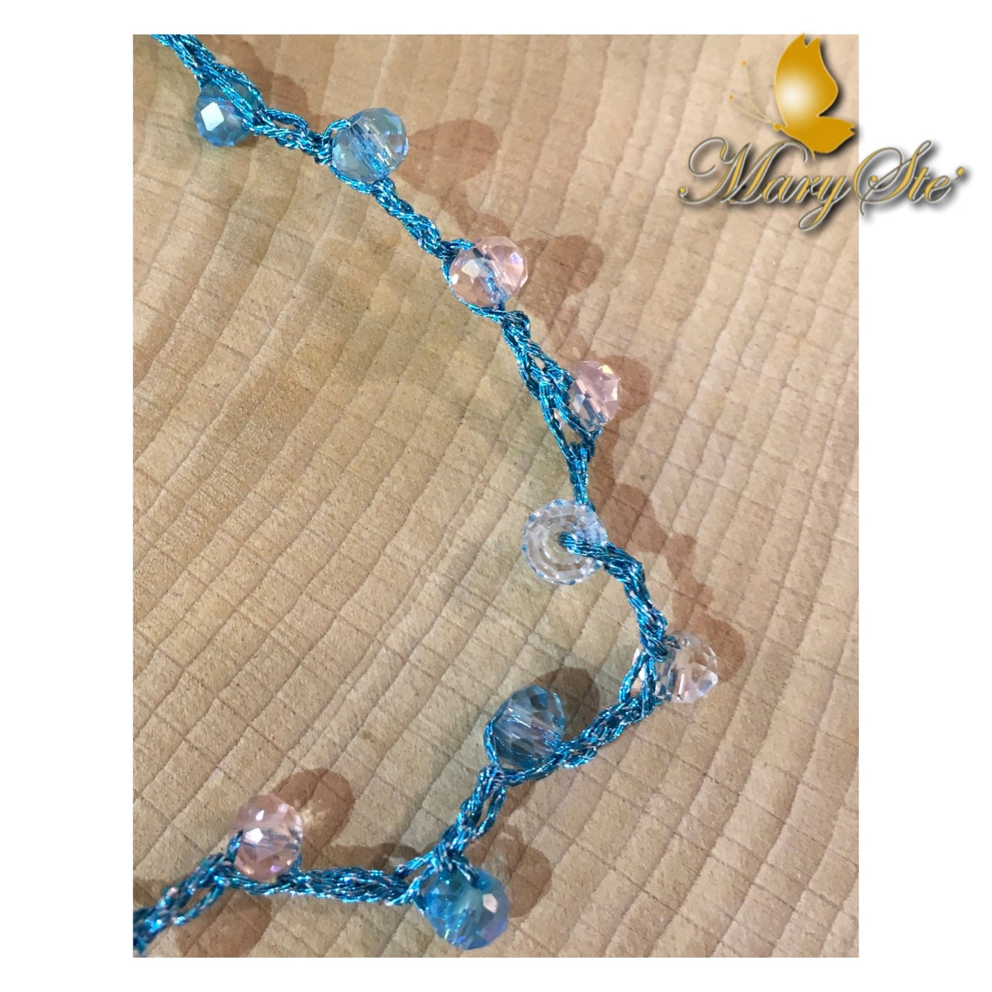 bracciale filo di seta con cristallini - MARYSTE'