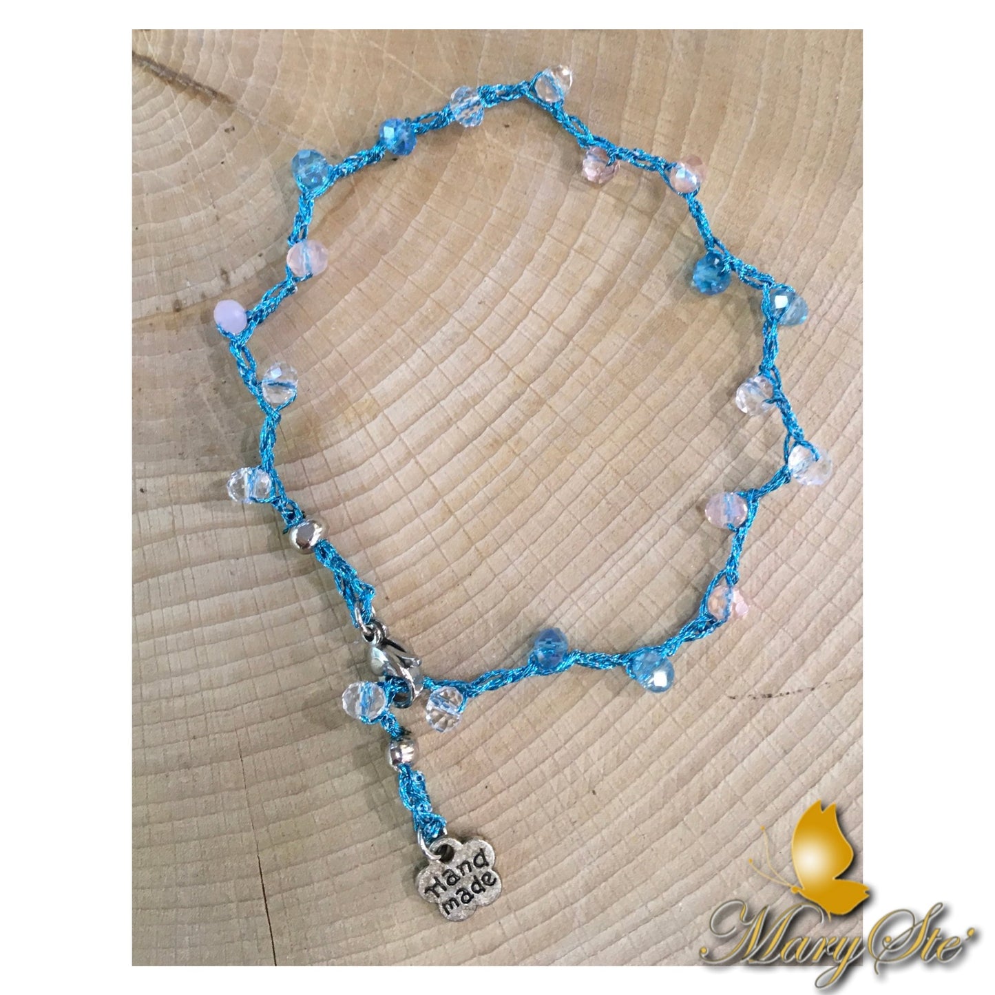 bracciale filo di seta con cristallini - MARYSTE'