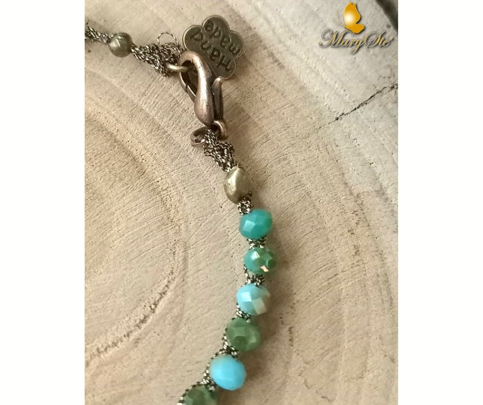 BRACCIALE FILO DI SETA E CRISTALLINI - MARYSTE'