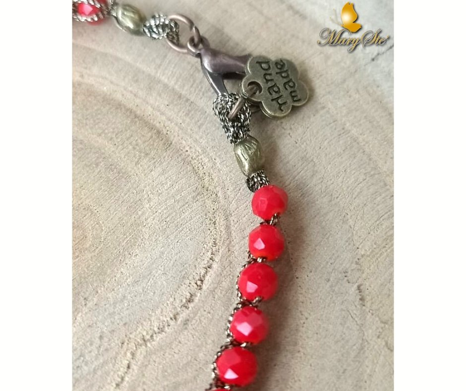 BRACCIALE FILO DI SETA E CRISTALLINI - MARYSTE'