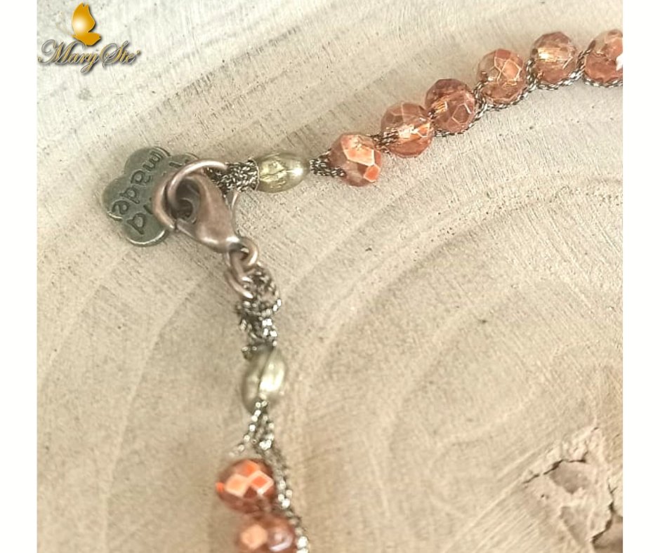 BRACCIALE FILO DI SETA E CRISTALLINI - MARYSTE'