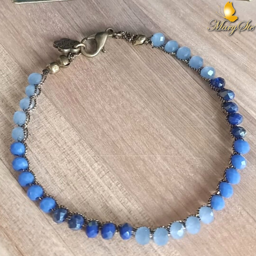 BRACCIALE FILO DI SETA E CRISTALLINI - MARYSTE'