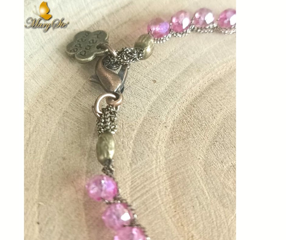 BRACCIALE FILO DI SETA E CRISTALLINI - MARYSTE'