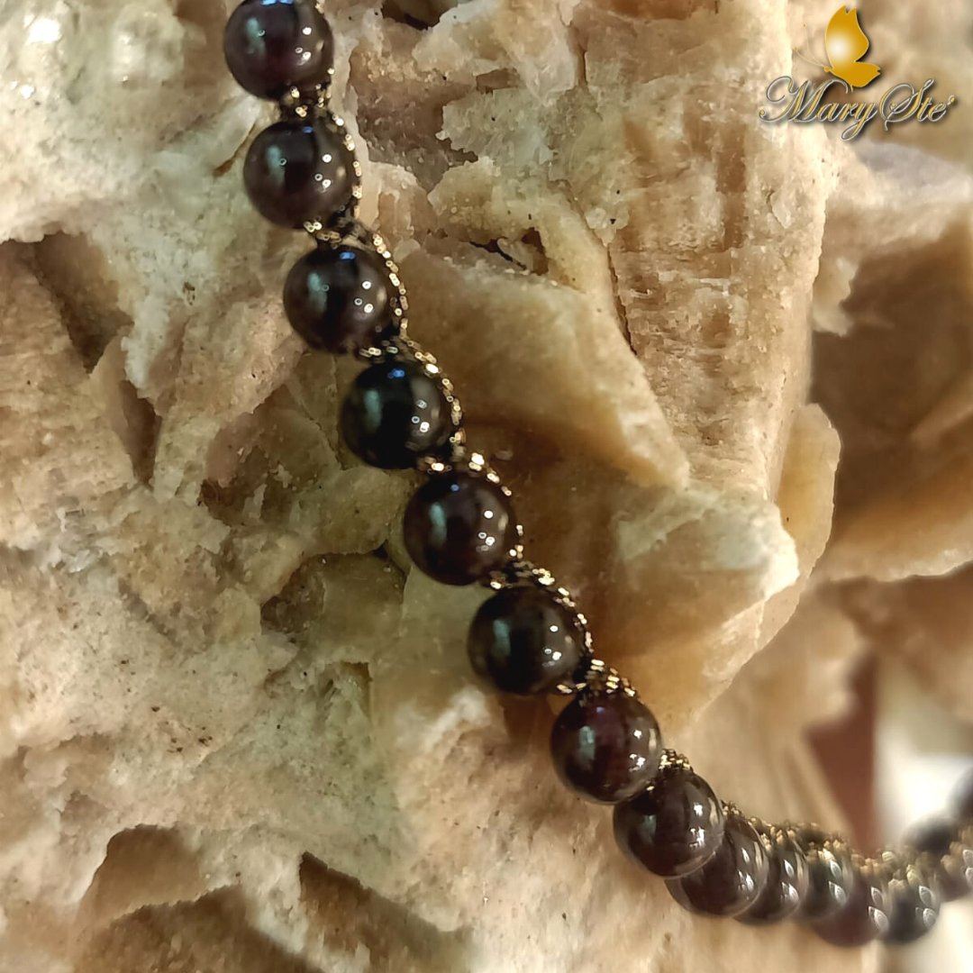 BRACCIALE FILO DI SETA E GRANATO - MARYSTE'
