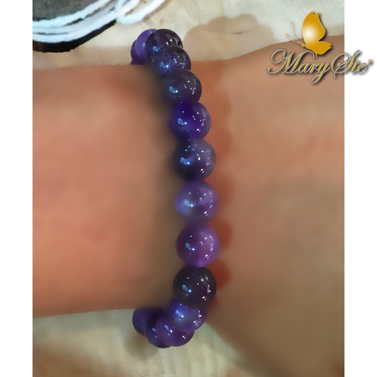 bracciale in pietra di ametista - MARYSTE'
