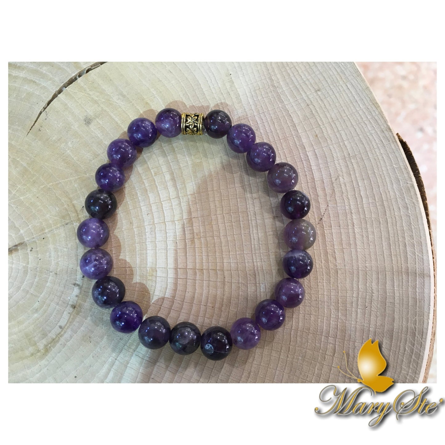 bracciale in pietra di ametista - MARYSTE'