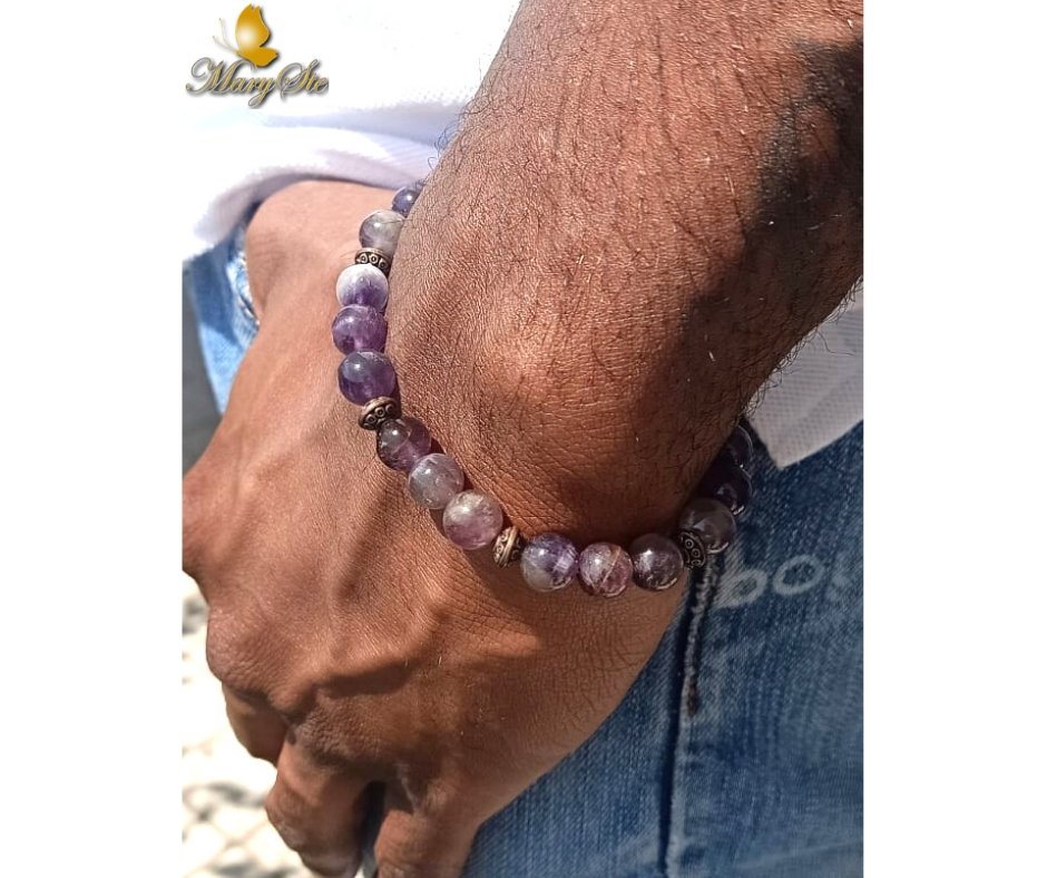 BRACCIALE UOMO AMETISTA - MARYSTE'