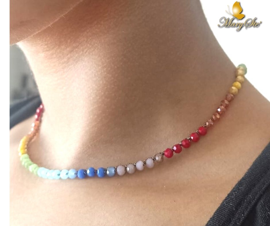 COLLANA CHAKRA CON FILO DI SETA - MARYSTE'