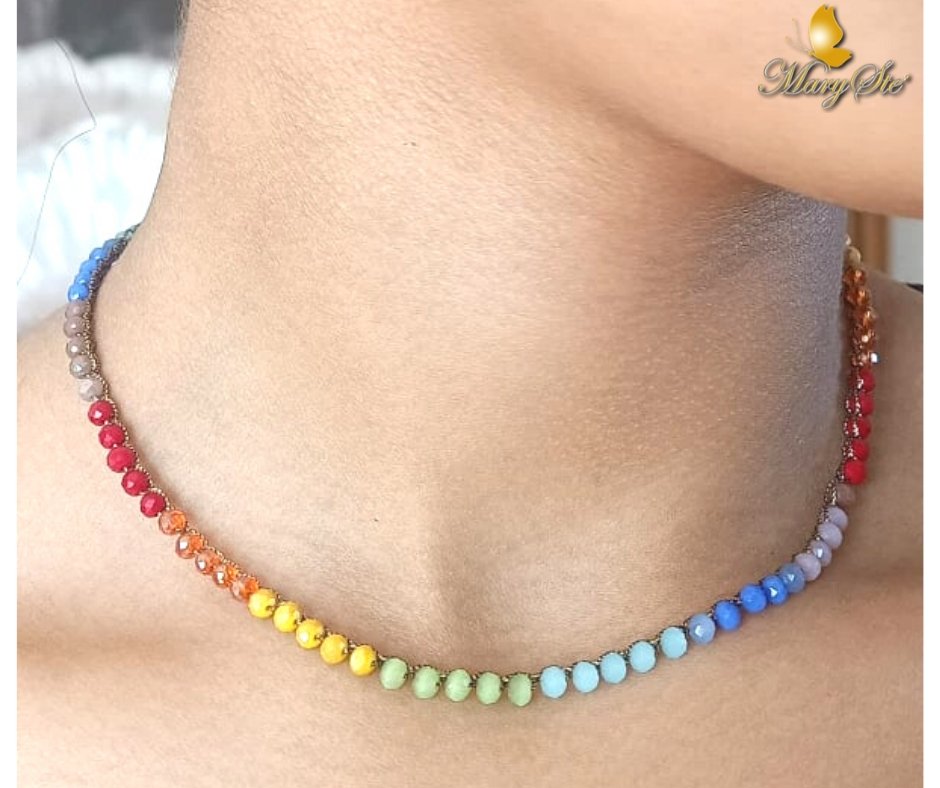 COLLANA CHAKRA CON FILO DI SETA - MARYSTE'