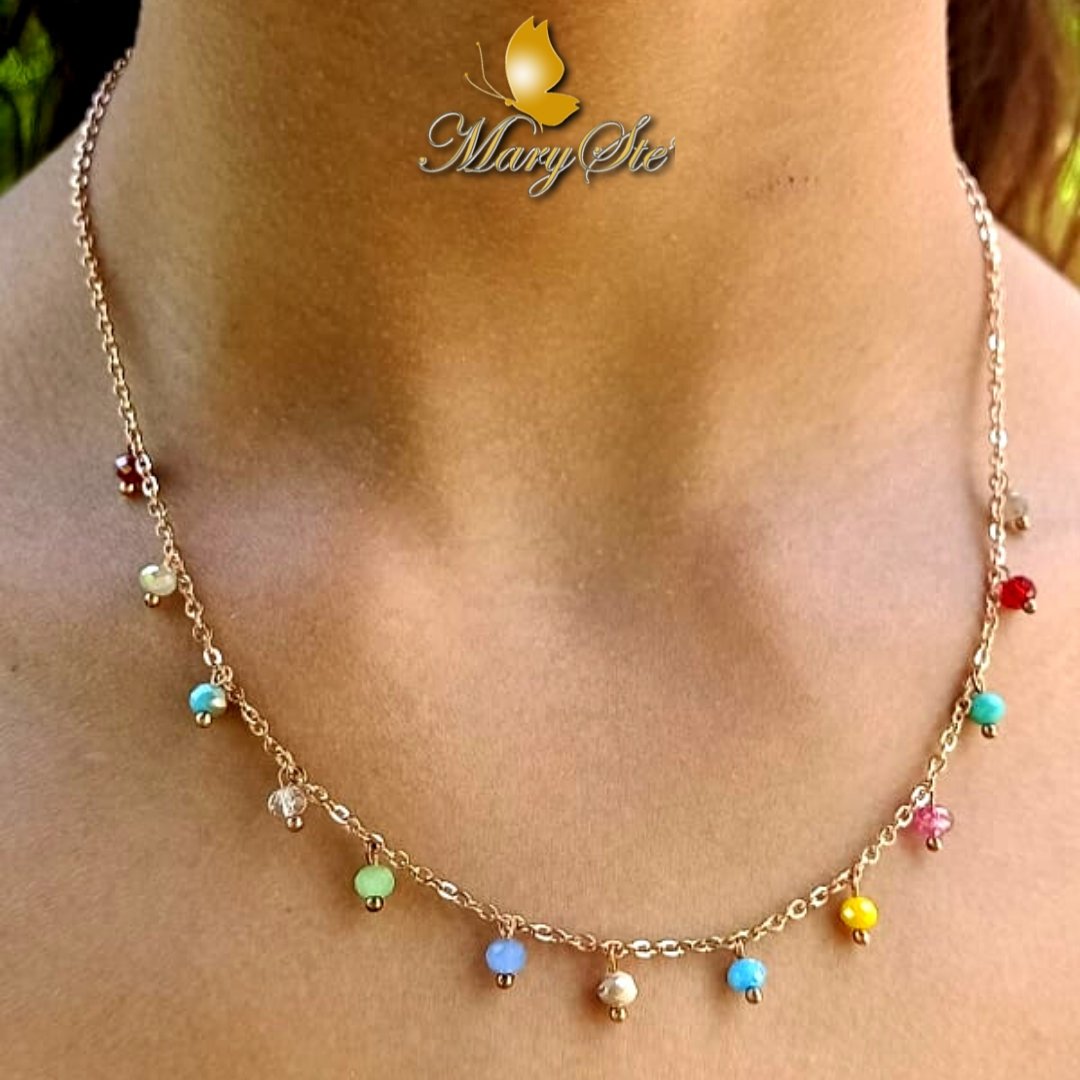 COLLANA GIROCOLLO CON CRISTALLINI - MARYSTE'