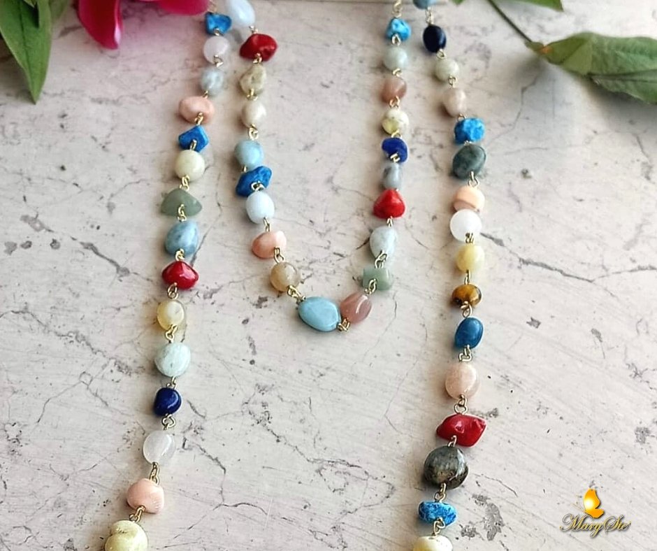 COLLANA LUNGA PIETRE MISTE - MARYSTE'