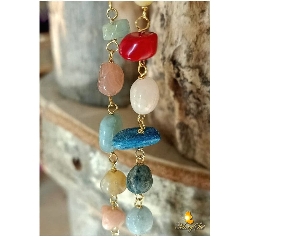 COLLANA LUNGA PIETRE MISTE - MARYSTE'