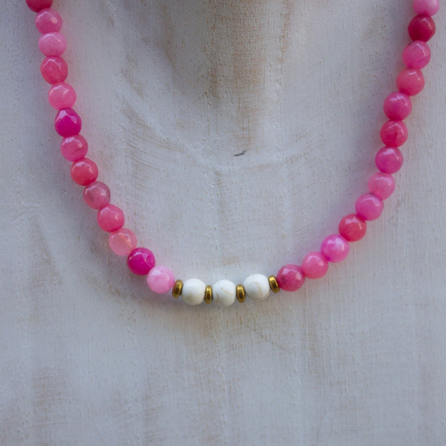 GIROCOLLO AGATA FUCSIA E MAGNESITE - MARYSTE'