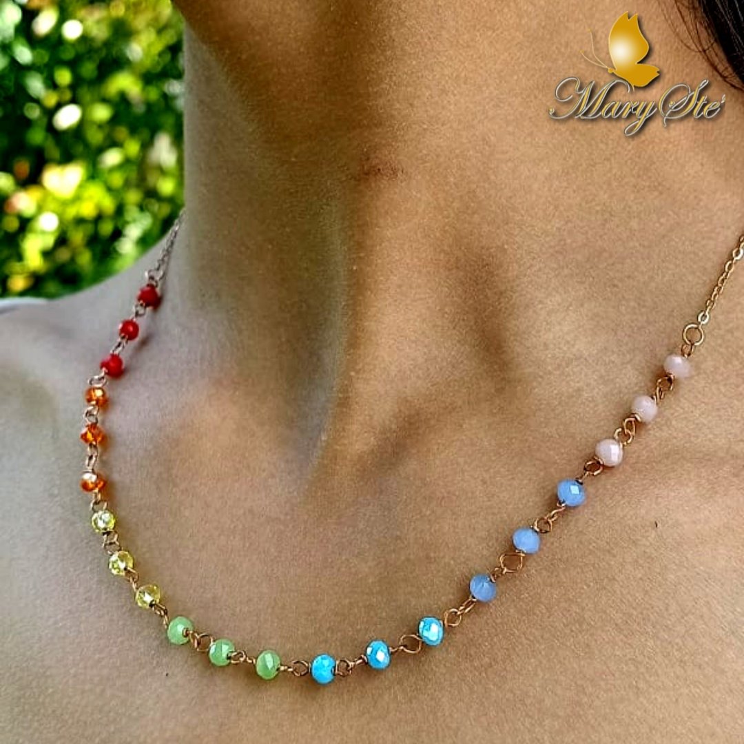 GIROCOLLO CHAKRA ACCIAIO ORO - MARYSTE'