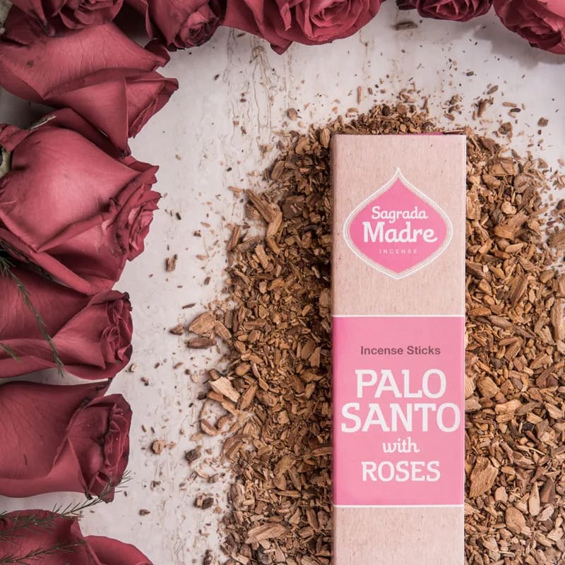 INCENSO NATURALE PALO SANTO E ROSA -SAGRADA MADRE - MARYSTE'