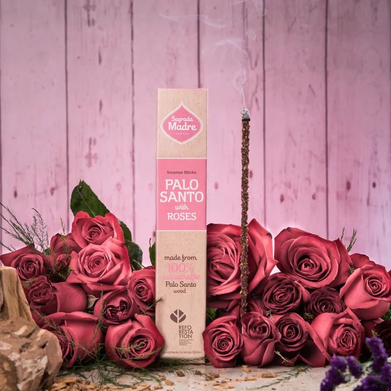 INCENSO NATURALE PALO SANTO E ROSA -SAGRADA MADRE - MARYSTE'