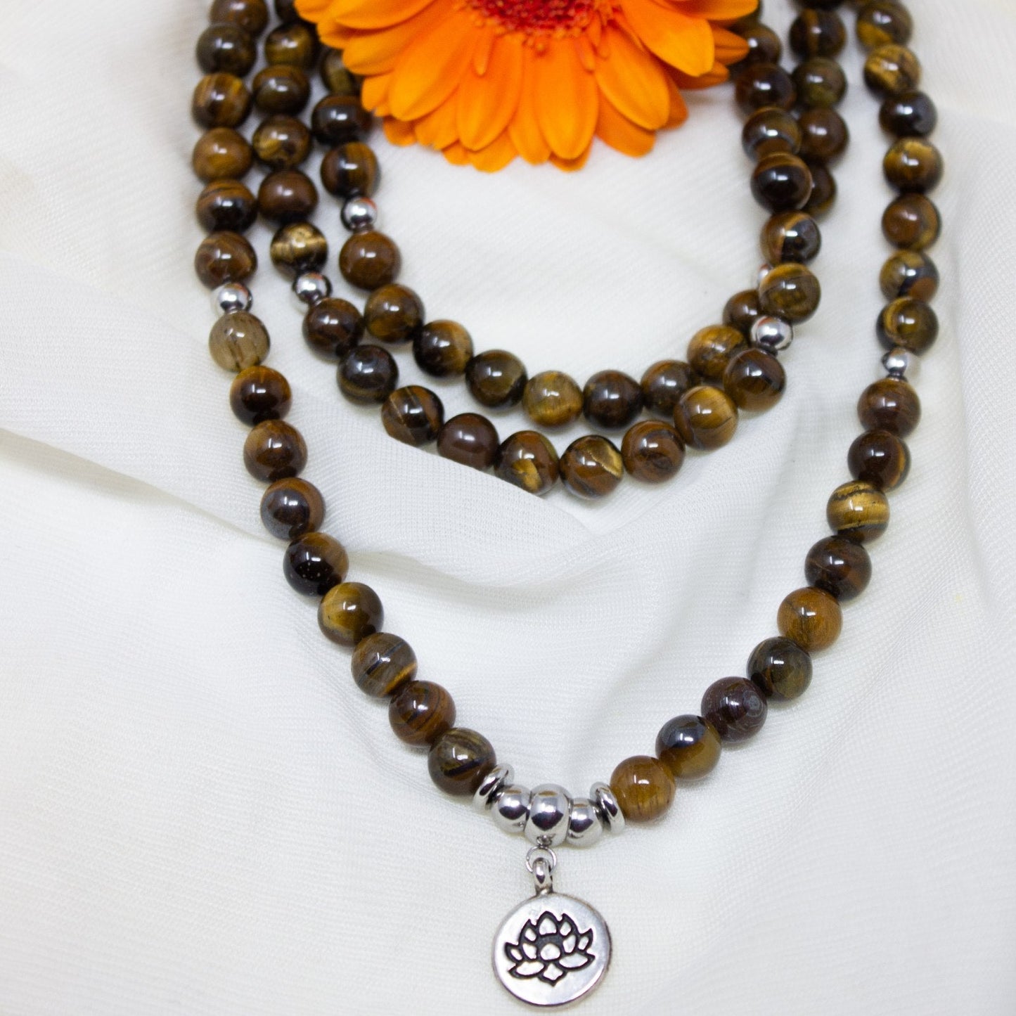 MALA TIBETANO CON OCCHIO DI TIGRE - MARYSTE'