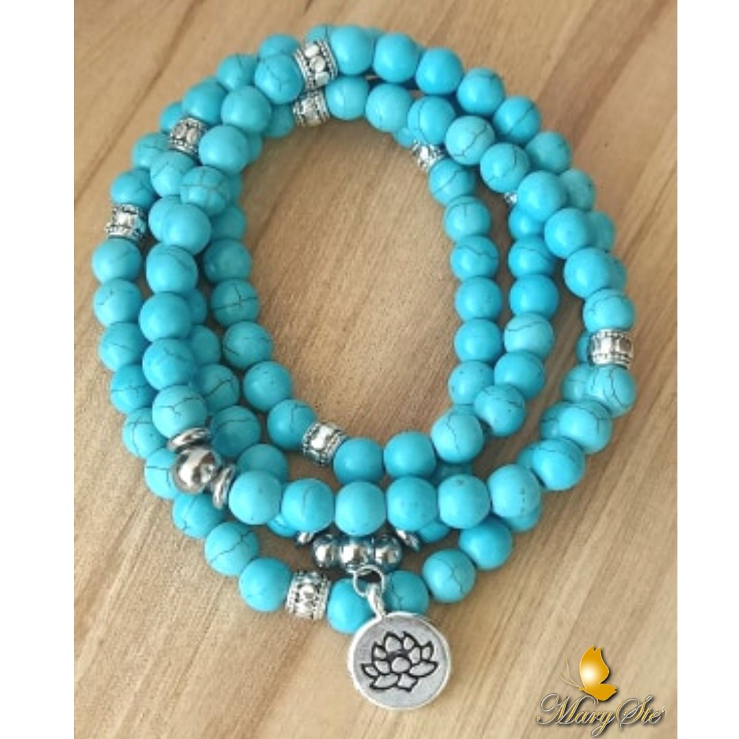 MALA TIBETANO IN PASTA DI TURCHESE - MARYSTE'