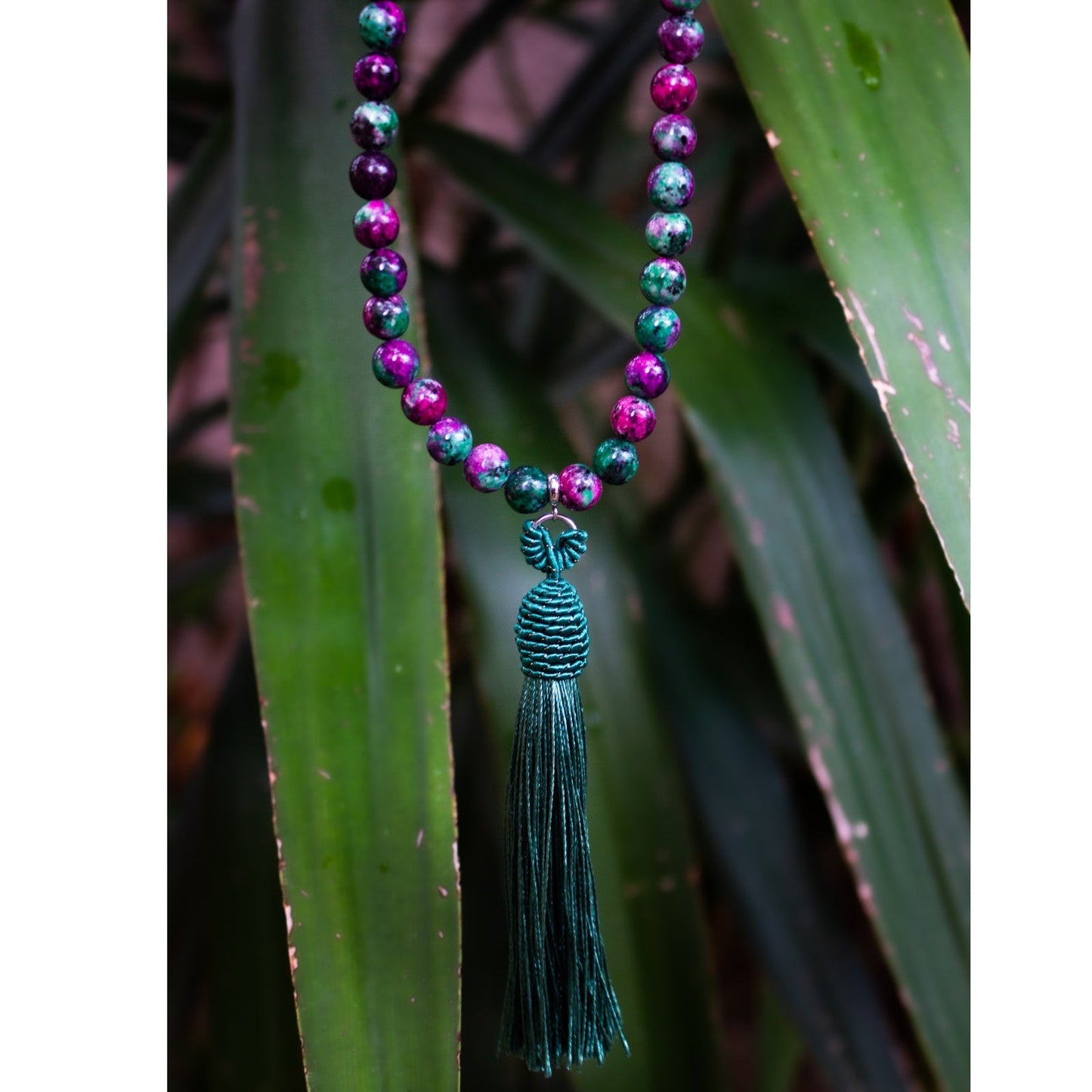 MALA TIBETANO IN RUBINO FUCHSITE - MARYSTE'