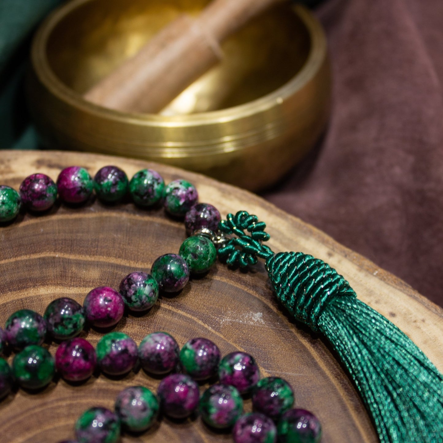 MALA TIBETANO IN RUBINO FUCHSITE - MARYSTE'