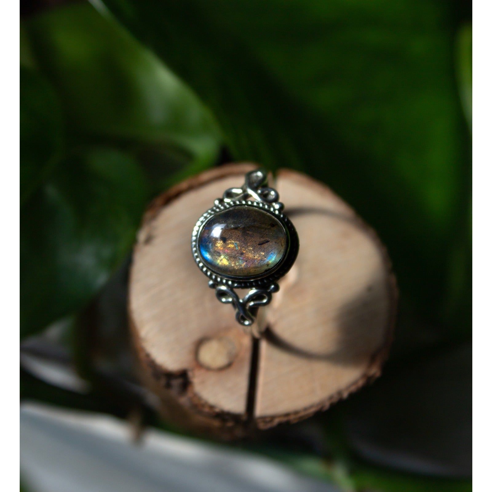 ANELLO IN ARGENTO E LABRADORITE - MARYSTE'