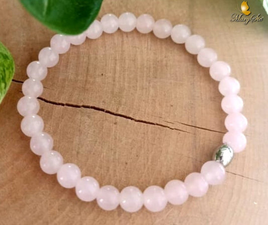BRACCIALE ELASTICO QUARZO ROSA - MARYSTE'
